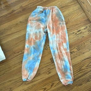 80s Style Tie Dye Sans Souci Joggers with pockets